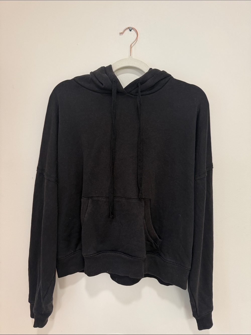 Lucky Brand Black Women's Pullover Hoodie Sweatshirt